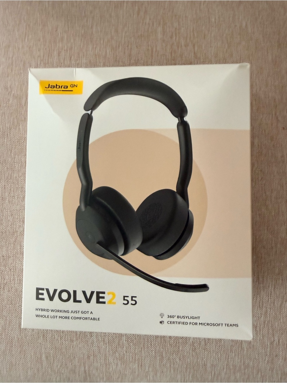 Jabra Evolve2 55 MS Stereo Wireless Headset USB-C Link380c - New / Open Box